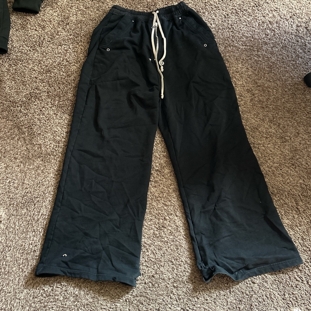 Rick Owens Black Sweatpants